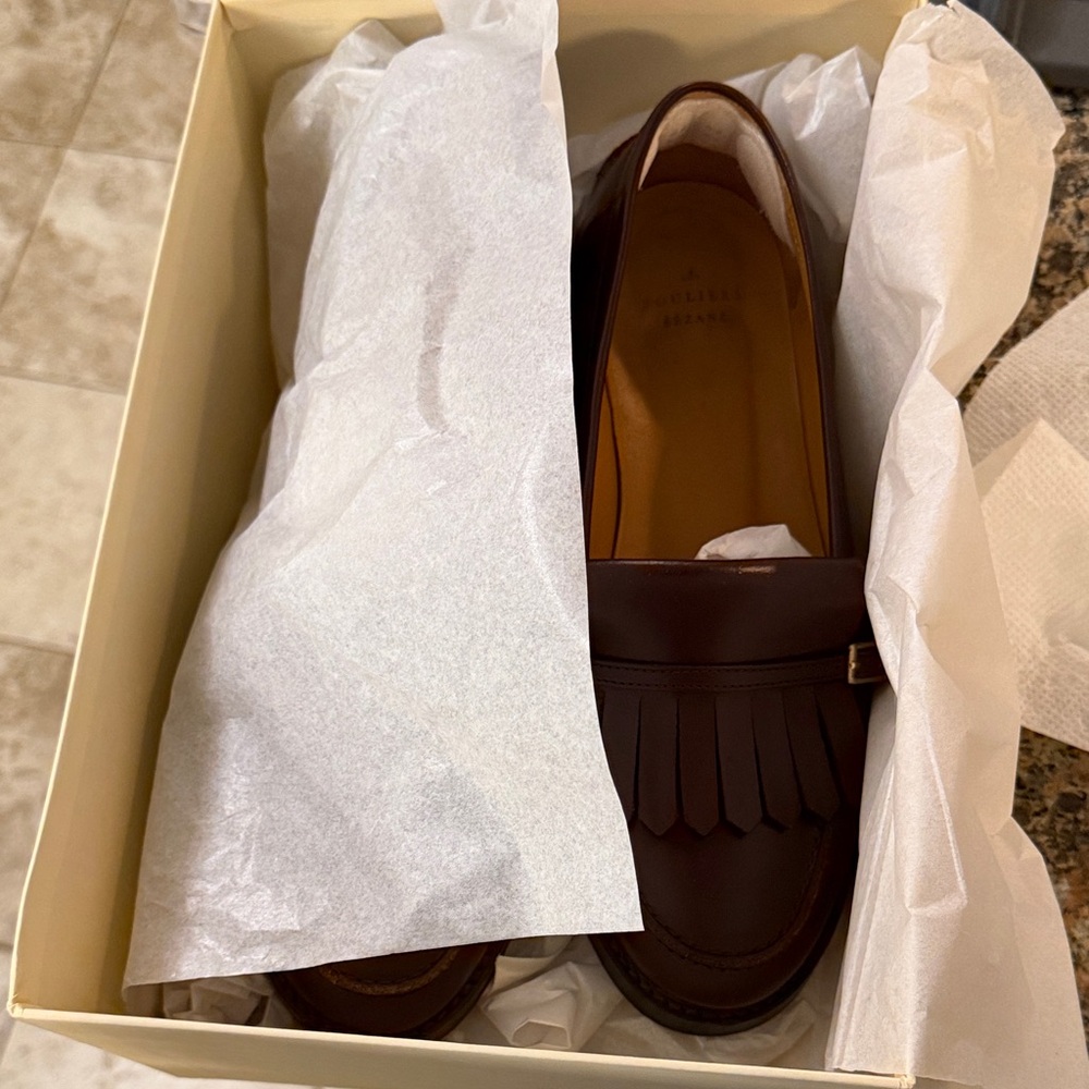 Sezane Dark Brown Fringe Loafers - Picture 7 of 8